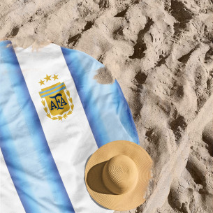 Équipe d'Argentine 2026 - Serviette de plage ronde - Caudie 2