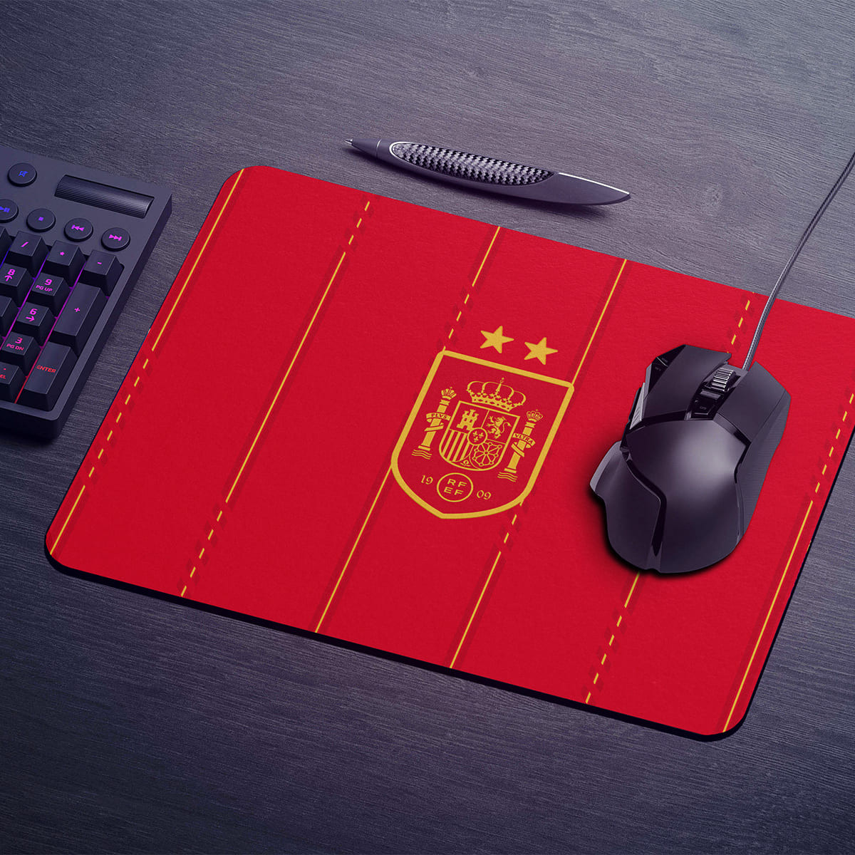 Équipe d'Espagne foot 2 étoiles 2026 - Tapis de souris - Caudie