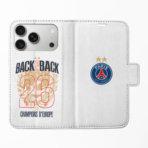 PSG 2 étoiles ligue des champions 2026 - Coque portefeuille - Caudie