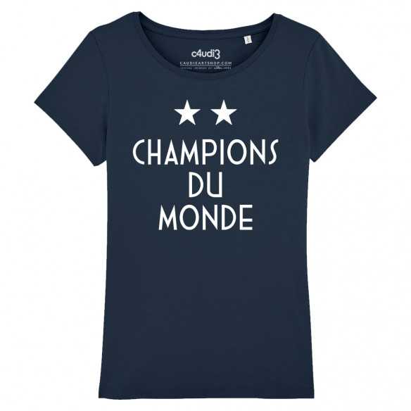 CHAMPIONS DU MONDE - 2 ÉTOILES - T-shirt femme - Caudie