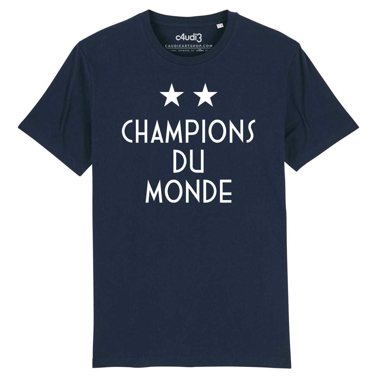 CHAMPIONS DU MONDE - 2 ÉTOILES - T-shirt homme - Caudie