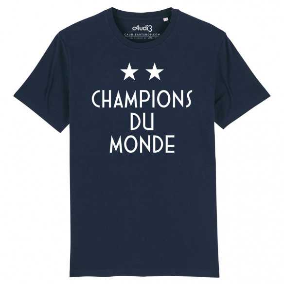 CHAMPIONS DU MONDE - 2 ÉTOILES - T-shirt homme - Caudie