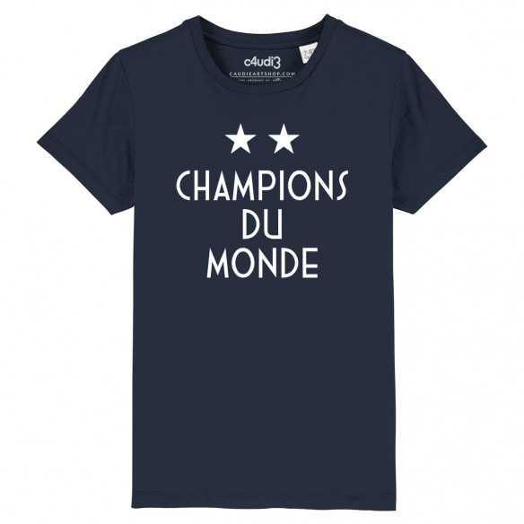 CHAMPIONS DU MONDE - 2 ÉTOILES - Kid s t-shirt - Caudie