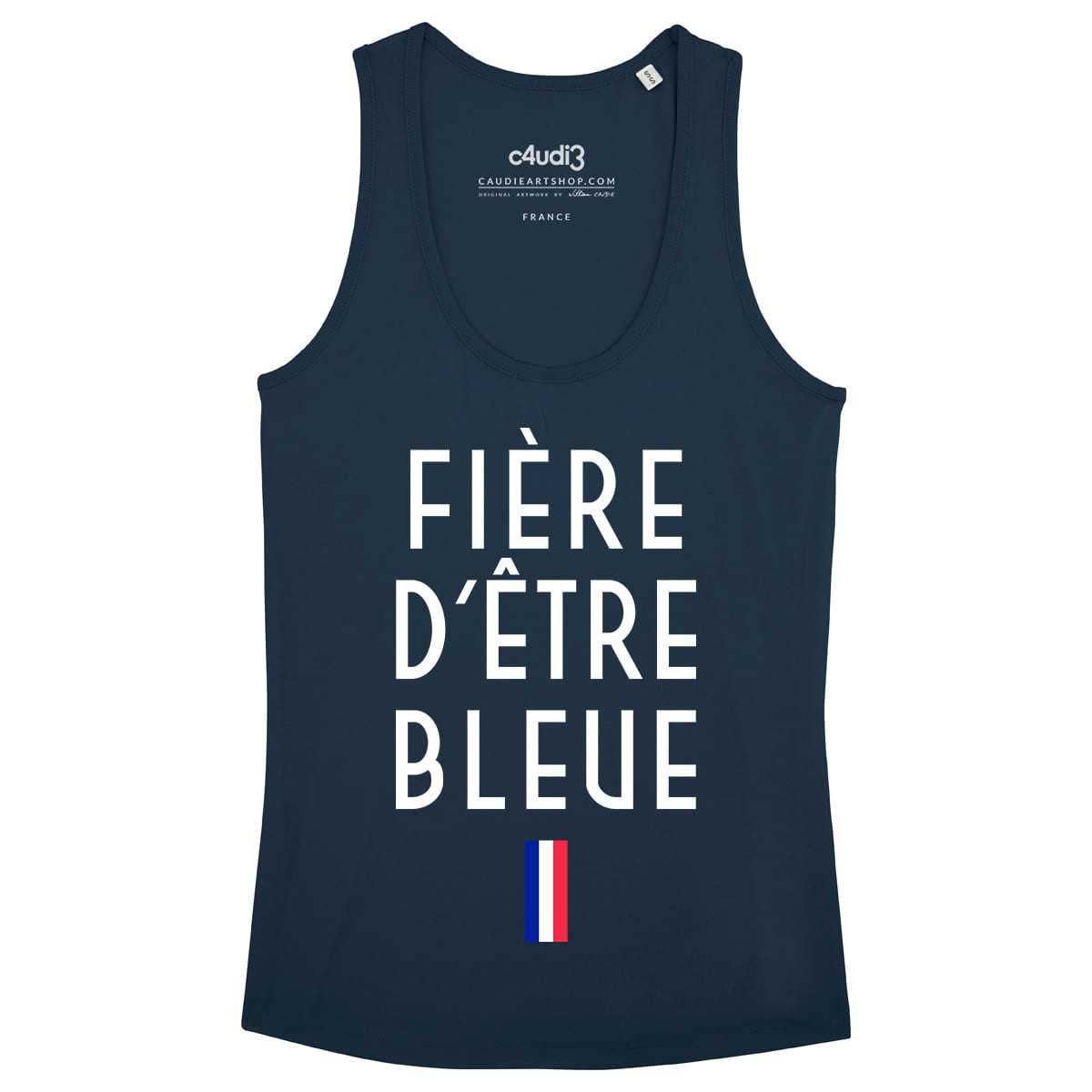 FIÈRE D ÊTRE BLEUE - Women s t-shirt's tank top - Caudie