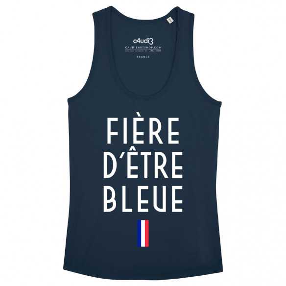 FIÈRE D ÊTRE BLEUE - Women s t-shirt's tank top - Caudie