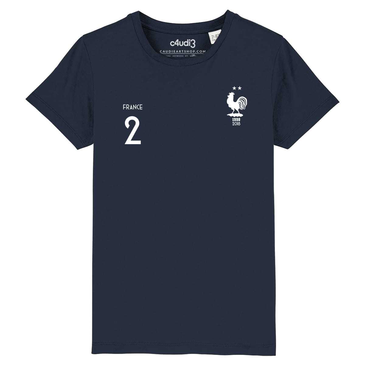 ÉQUIPE DE FRANCE - 2 ÉTOILES + 2 Pavard - T-shirt enfant - Caudie