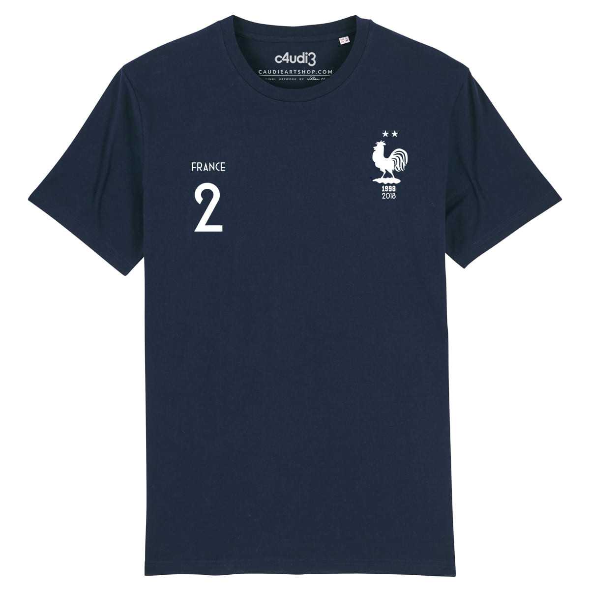 ÉQUIPE DE FRANCE - 2 ÉTOILES + 2 Pavard - Men s t-shirt - Caudie