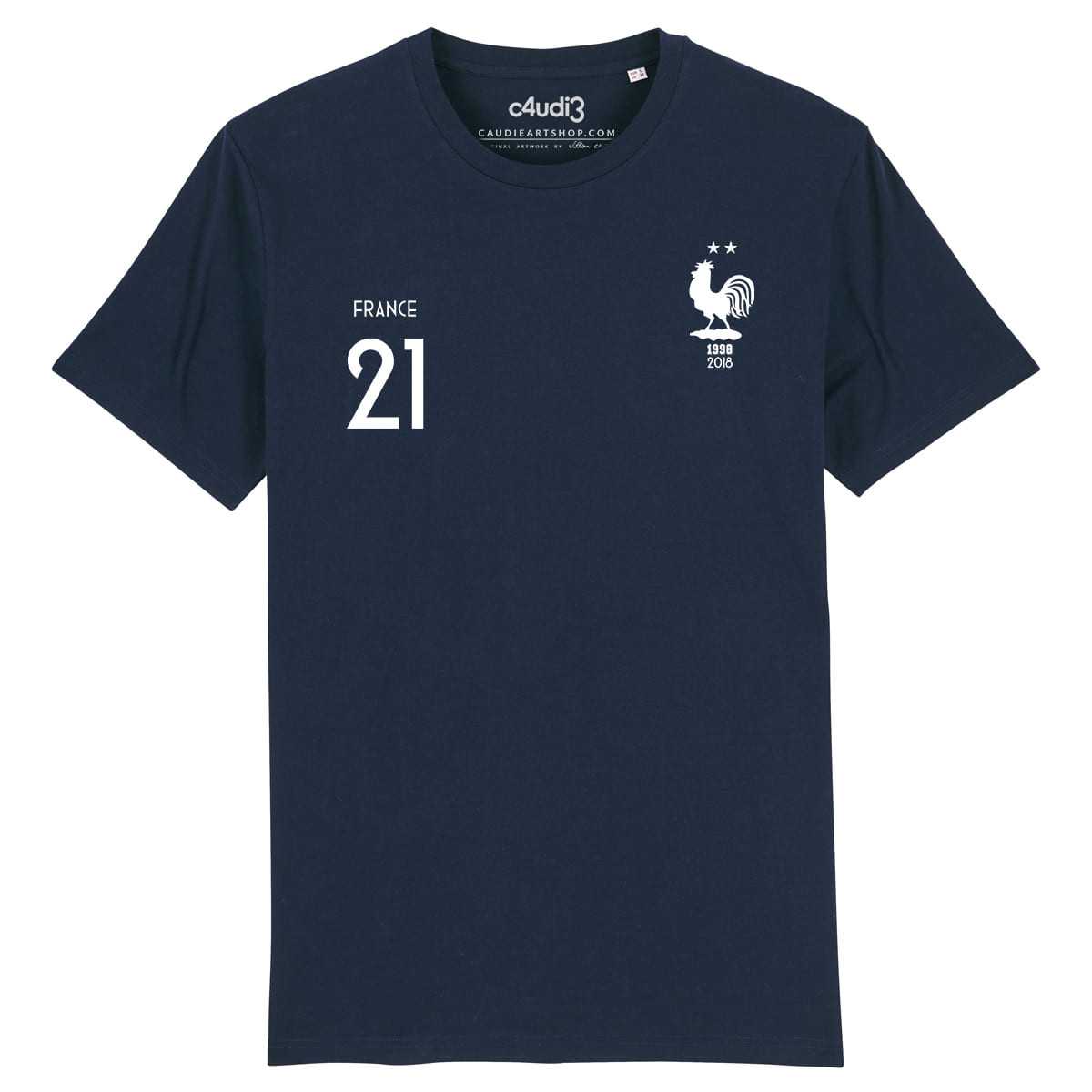 ÉQUIPE DE FRANCE - 2 ÉTOILES + 21 L.Hernandez - Men s t-shirt - Caudie