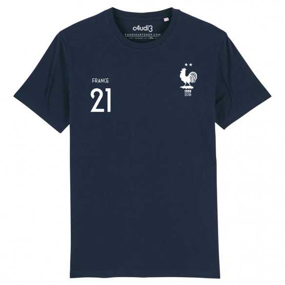 ÉQUIPE DE FRANCE - 2 ÉTOILES + 21 L.Hernandez - Men's tee-shirt - Caudie