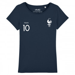ÉQUIPE DE FRANCE - 2 ÉTOILES + 10 Mbappe - T-shirt femme - Caudie