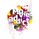 MOVIE ADDICT - Men's tee-shirt - Caudie