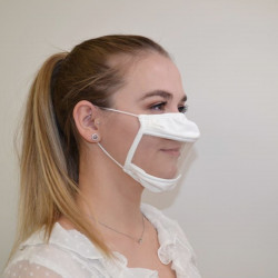 Masque inclusif transparent lavable et réutilisable - Caudie